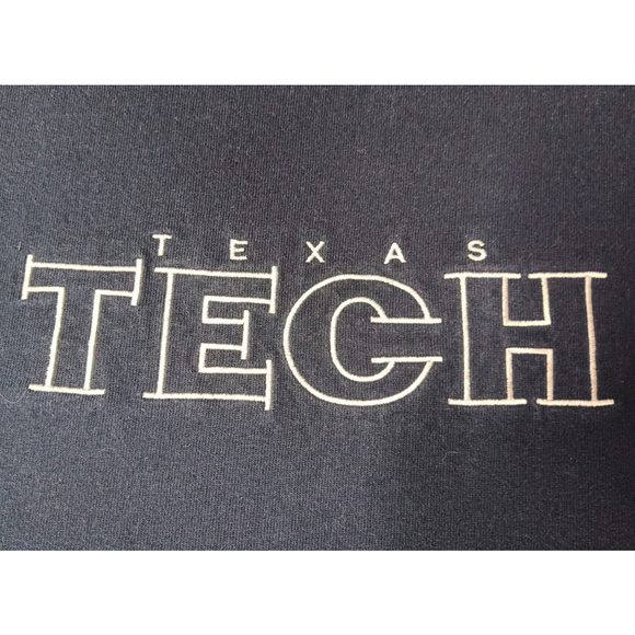 Vintage 90s Texas Tech Red Raiders Adult XL T-shirt Navy Blue Tee Champion - Picture 3 of 7